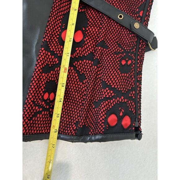 Charmian Skull Bones Red‎ Black Corset Gothic Steampunk Valentine Costume 5XL - Picture 7 of 16